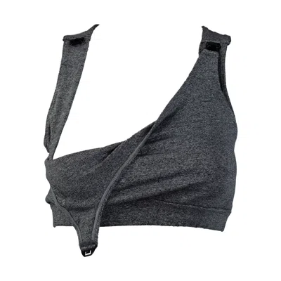 DUOFIT MATERNITY ACTIVEWEAR GREY GO EASY NURSING SPORTS BRA