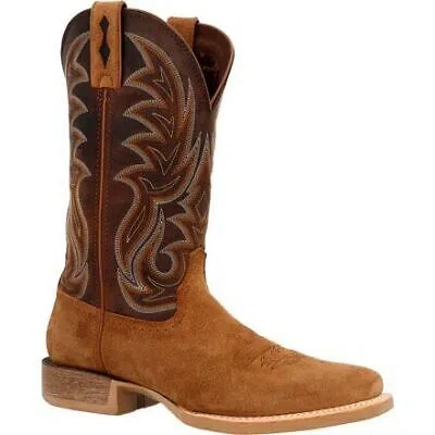 DURANGO DURANGO MEN'S 12" REBEL PRO™ CUTTER WESTERN BOOT BUCKSKIN/TRAIN BROWN - DDB0477,