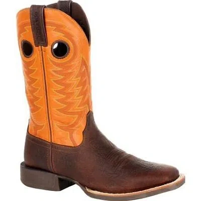 DURANGO DURANGO MEN'S 12" REBEL PRO™ WESTERN BOOT BAY BROWN/MONARCH ORANGE - DDB0230, BR
