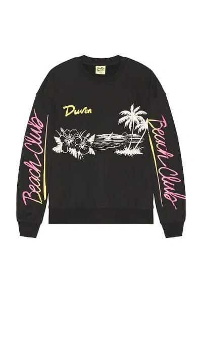 DUVIN DESIGN BEACH CLUB CREWNECK SWEATER