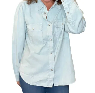 DYLAN BABY CORD HARPER SHIRT IN SIOUX SKY