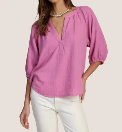DYLAN JOLIE COTTON GAUZE TOP IN PURPLE