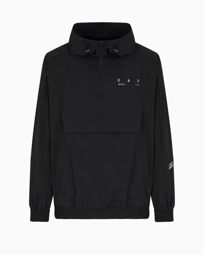 EA7 GRAPHIC SERIES STRETCH TECHNICAL FABRIC HOODED JACKET
