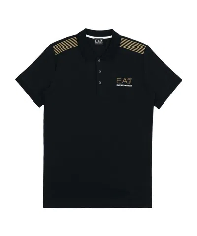EA7 LOGO LAPEL POLO SHIRT