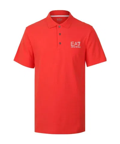EA7 LOGO LAPEL POLO SHIRT