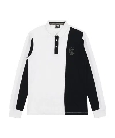 EA7 LOGO LONG-SLEEVED POLO SHIRT