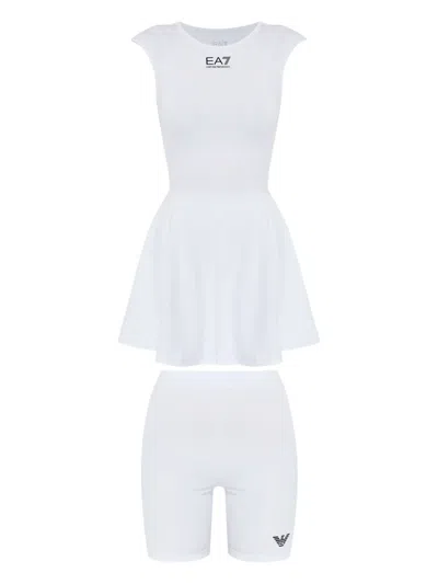 EA7 LOGO-PRINT DRESS