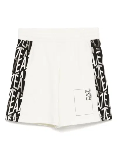 EA7 LOGO-PRINT SHORTS