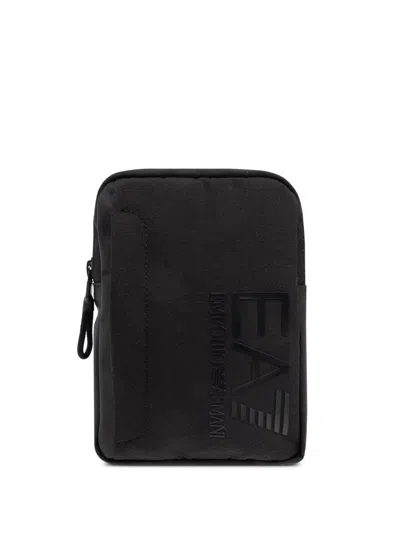 EA7 LOGO-PRINT SHOULDER BAG