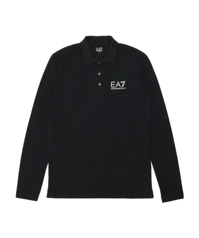 EA7 LOGO PRINTED POLO SHIRT