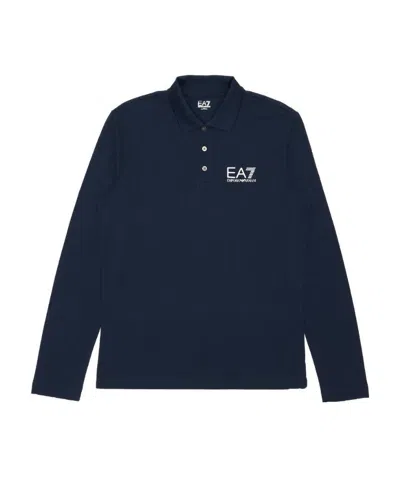 EA7 LOGO PRINTED POLO SHIRT