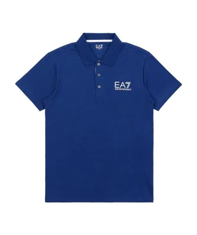 EA7 LOGO PRINTED POLO SHIRT