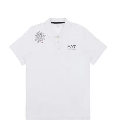 EA7 LOGO PRINTED POLO SHIRT