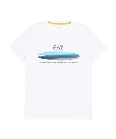 EA7 LOGO PRINTED ROUND COLLAR T-SHIRT