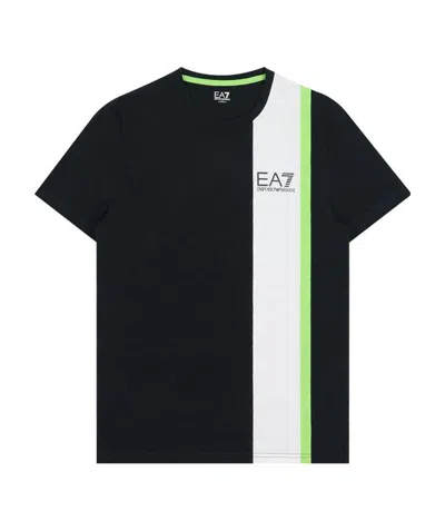 EA7 LOGO PRINTED T-SHIRT WITH ROUND NECK