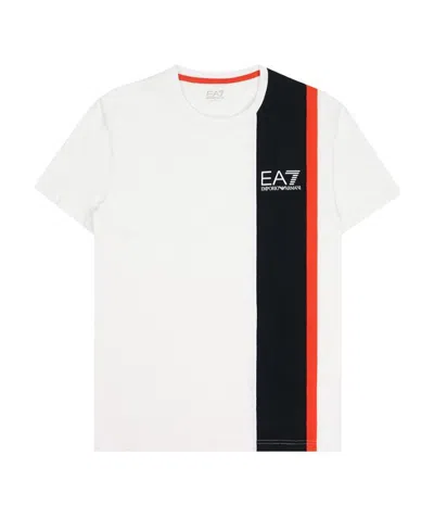 EA7 LOGO PRINTED T-SHIRT WITH ROUND NECK