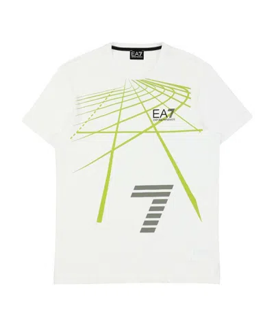 EA7 LOGO PRINTED T-SHIRT WITH ROUND NECK