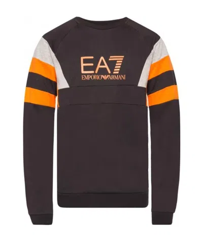 EA7 LOGO ROUND-NECKED SWEATER