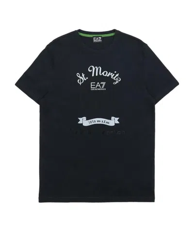 EA7 LOGO ROUND-NECKED T-SHIRT