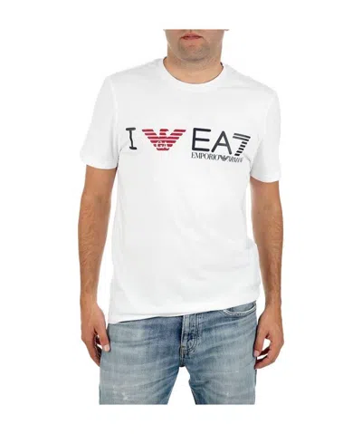 EA7 LOGO ROUND-NECKED T-SHIRT