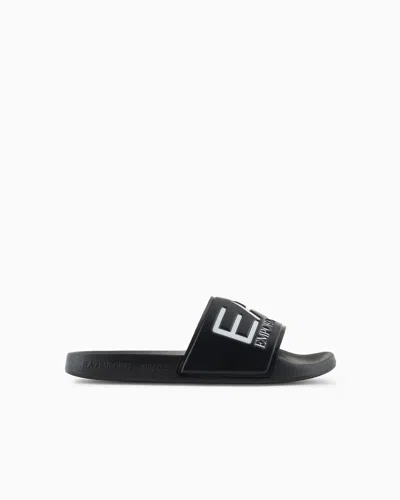 EA7 SLIDES WITH OVERSIZED LOGO
