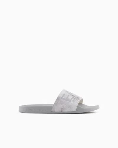 EA7 SLIDES WITH OVERSIZED LOGO
