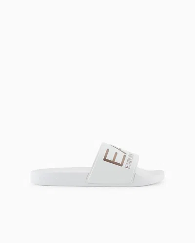 EA7 SLIDES WITH OVERSIZED LOGO