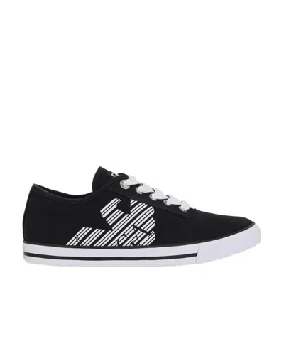 EA7 LOGO STRAPPED CASUAL SNEAKERS