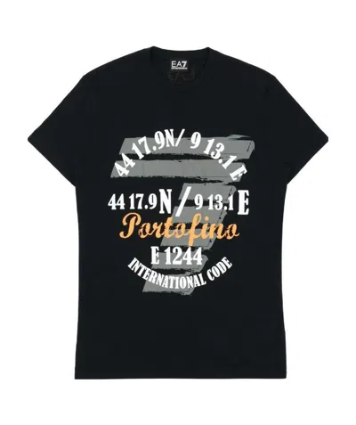 EA7 LOGO T-SHIRT WITH ROUND NECK