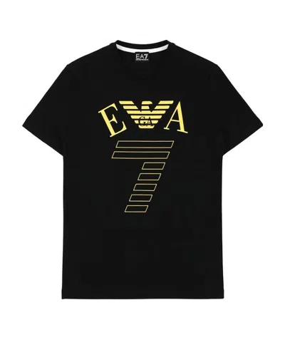 EA7 LOGO T-SHIRT WITH ROUND NECK