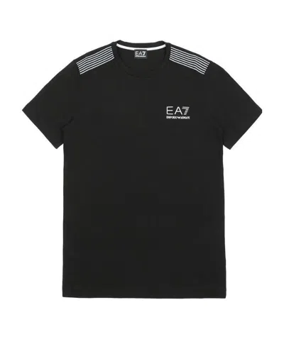 EA7 LOGO T-SHIRT WITH ROUND NECK
