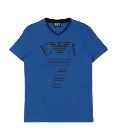 EA7 LOGO T-SHIRT WITH ROUND NECK