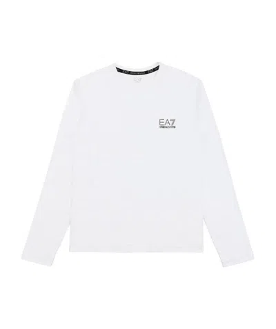 EA7 LOGO T-SHIRT WITH ROUND NECK