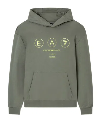 EA7 EA7 EMPORIO ARMANI LOGO PRINTED HOODIE