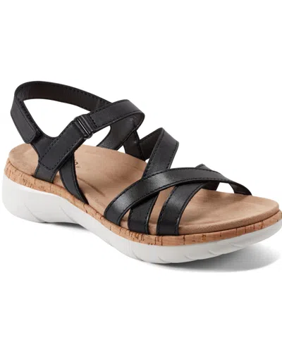 EARTH WOMEN'S ROSIE STRAPPY SLINGBACK FLAT SANDALS