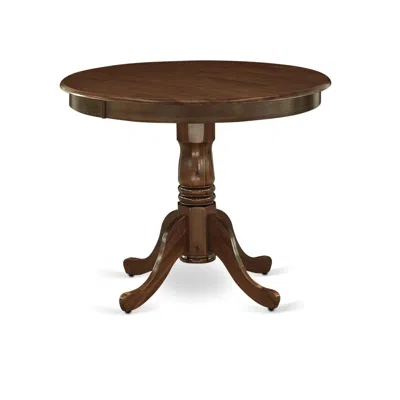 EAST WEST FURNITURE 3 PC DINING TABLE SET CONSIST OF A ROUND TABLE AND 2 PARSON CHAIRS