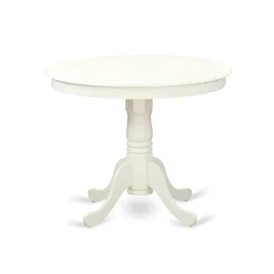 EAST WEST FURNITURE 5 PIECE DINING SET CONSISTS OF A ROUND DINING TABLE WITH PEDESTAL