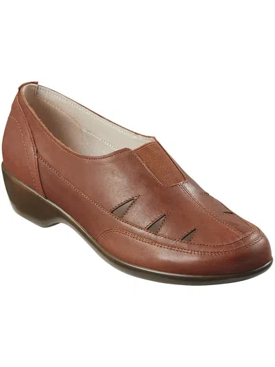 EASY SPIRIT DAISIE WOMENS LEATHER SLIP-ON LOAFERS