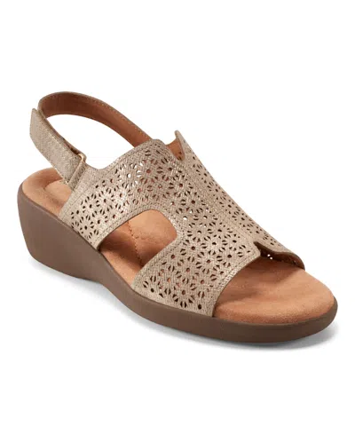 EASY SPIRIT WOMEN'S KALI LOW WEDGE SLINGBACK SANDALS