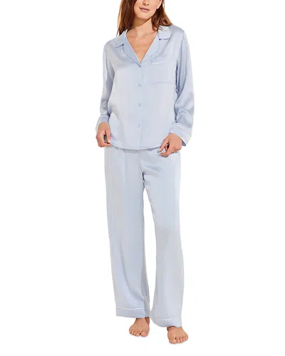 EBERJEY INEZ WASHABLE SILK LONG PAJAMA SET