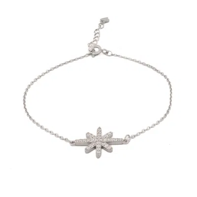 EBRU JEWELRY WOMEN'S GUIDANCE STAR STERLING SILVER & DIAMOND CHAIN BRACELET - SILVER