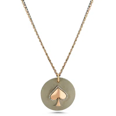 ECCE | ARTISAN DIAMONDS WOMEN'S ROSE GOLD 14K SOLID GOLD QUEEN OF SPADES DIAMOND NECKLACE