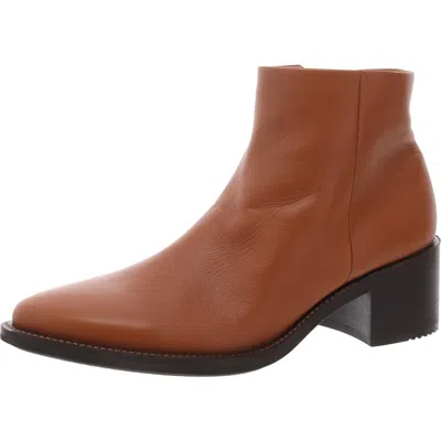 ECCO SHAPE 35 WOMENS LEATHER EMBOSSED ANKLE BOOTS