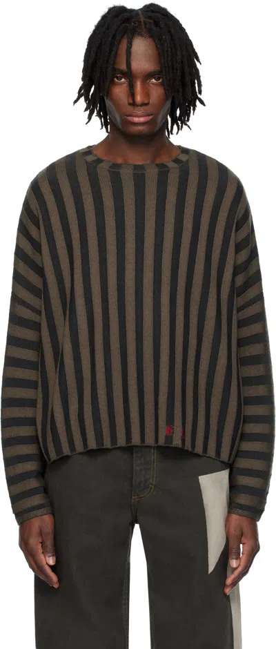 ECKHAUS LATTA BROWN & GRAY KEYBOARD SWEATER
