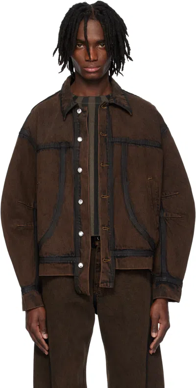 ECKHAUS LATTA BROWN EL REDUX DENIM JACKET