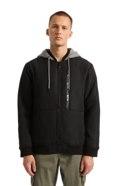 ECKO UNLTD DON'T GIVE UP FAUX SHEARLING VARSITY JACKET