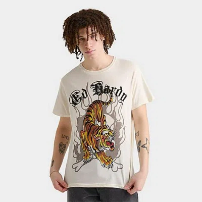 ED HARDY ED HARDY MEN'S CRAWLING TIGER RHINESTONE GRAPHIC T-SHIRT