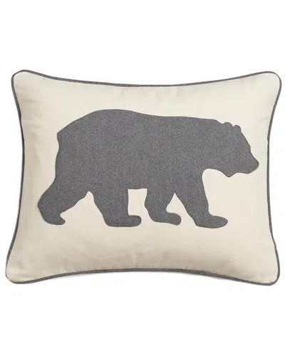 EDDIE BAUER EDDIE BAUER GRAY BEAR DECORATIVE PILLOW