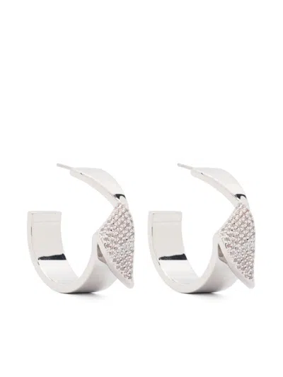 EDDIE BORGO PAVÉ FOLDED HOOPS EARRINGS