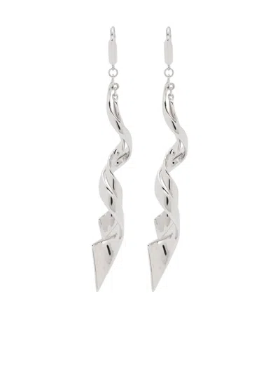 EDDIE BORGO SPIRALED RIBBON EARRINGS